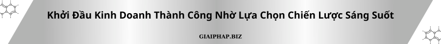 Khởi đầu kinh doanh thành công nhờ lựa chọn chiến lược sáng suốt cùng GIAIPHAPBIZ