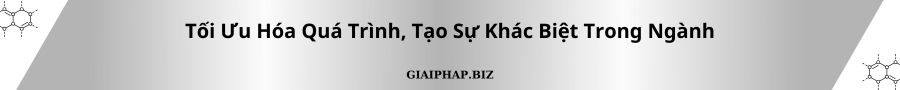 Tối Ưu Hóa Quá Trình, Tạo Sự Khác Biệt Trong Ngành Cùng GIAIPHAPBIZ